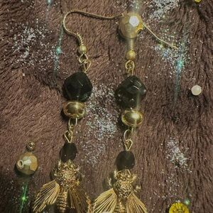 Queen Bee Gold Earrings